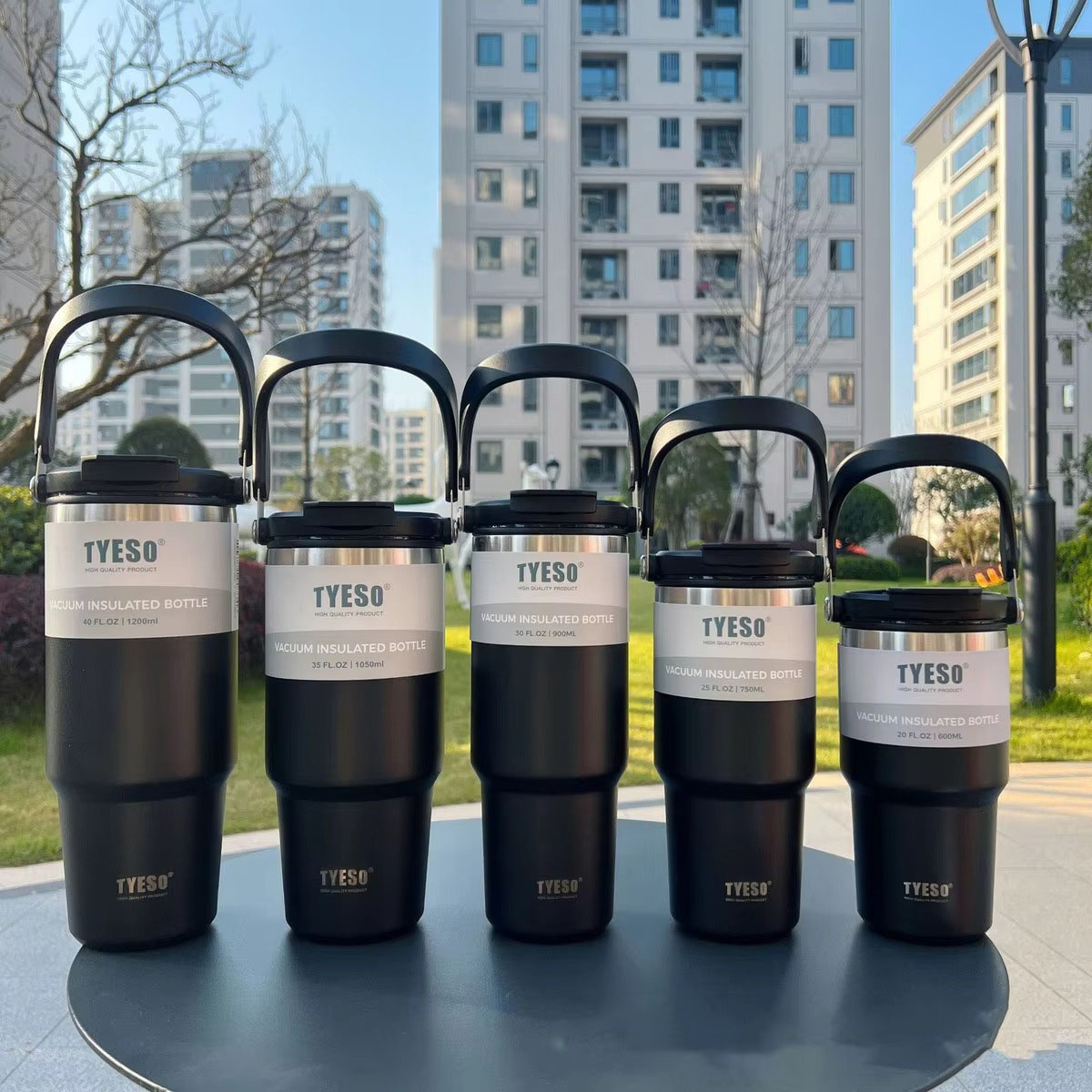Tyeso Tumbler Coffee Cup Stainless Steel Vacuum Thermal Insulated Mug Large Capacity Double Drink Car Water Bottle Travel Mug