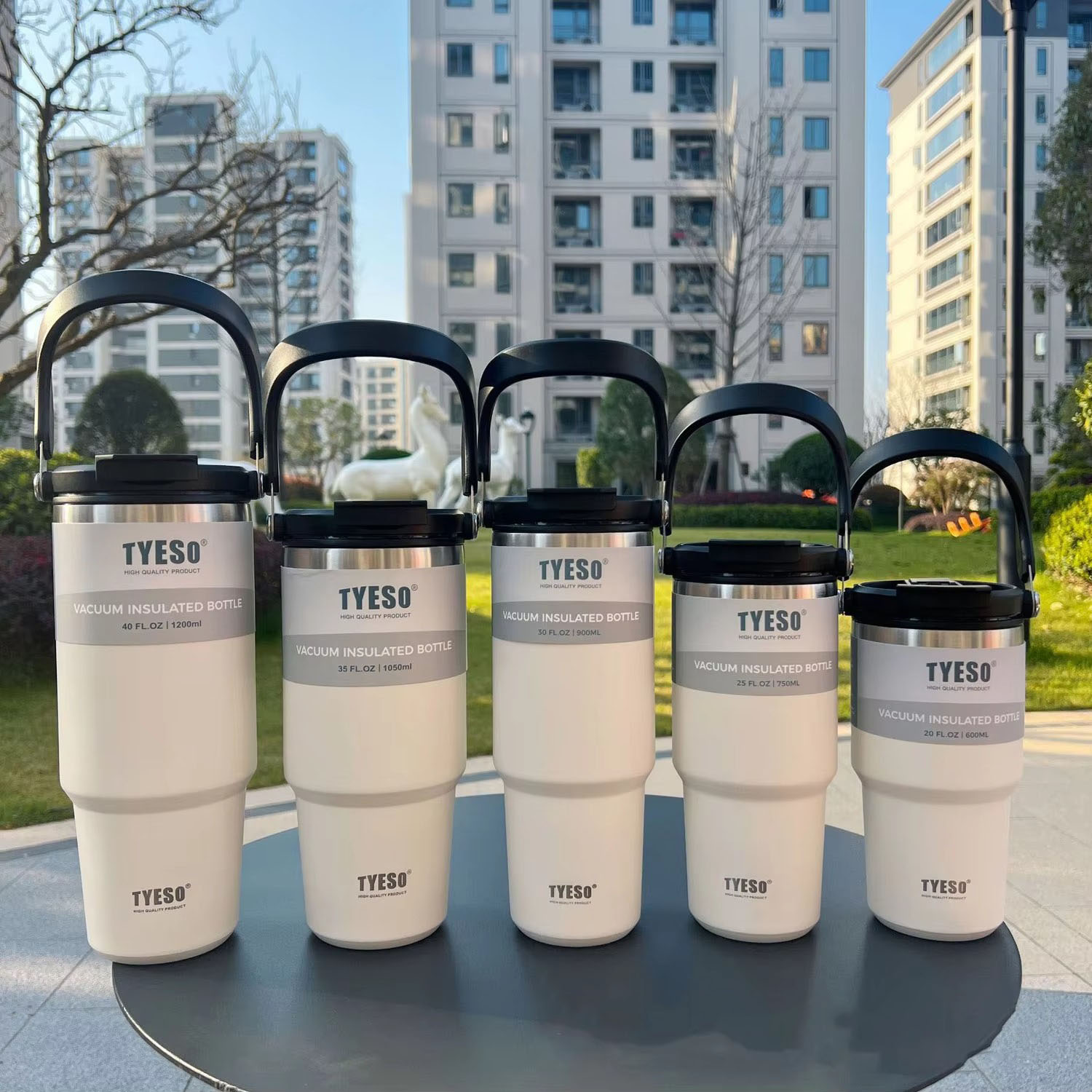 Tyeso Tumbler Coffee Cup Stainless Steel Vacuum Thermal Insulated Mug Large Capacity Double Drink Car Water Bottle Travel Mug