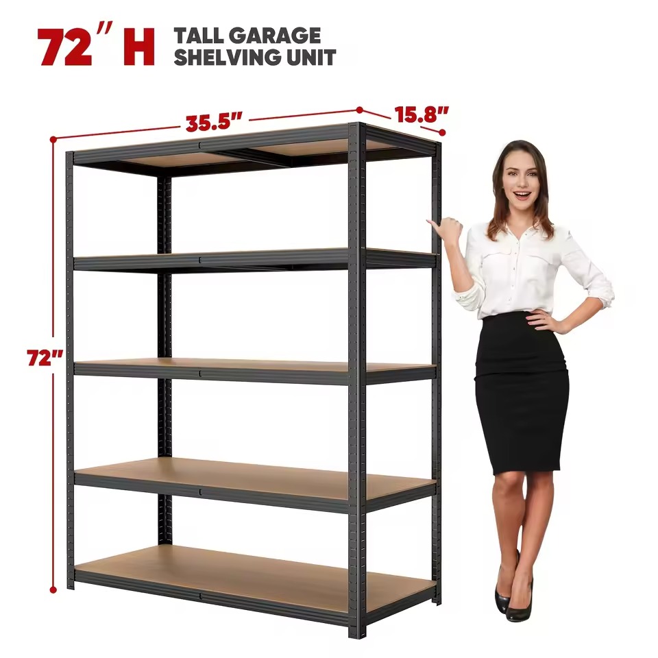 2000 lbs Heavy Duty Storage Shelving Unit 5-Tier Adjustable Metal Rack Easy Assembly Garage Warehouse Organization