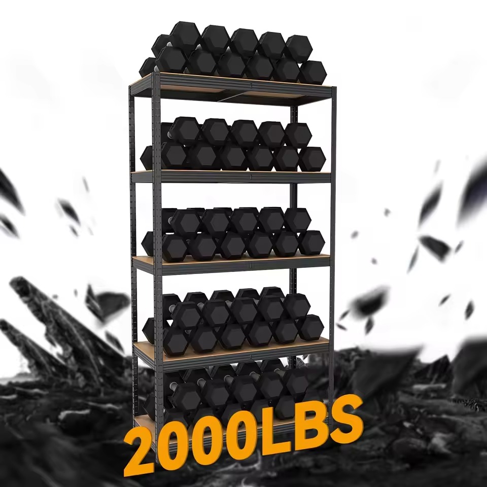 2000 lbs Heavy Duty Storage Shelving Unit 5-Tier Adjustable Metal Rack Easy Assembly Garage Warehouse Organization