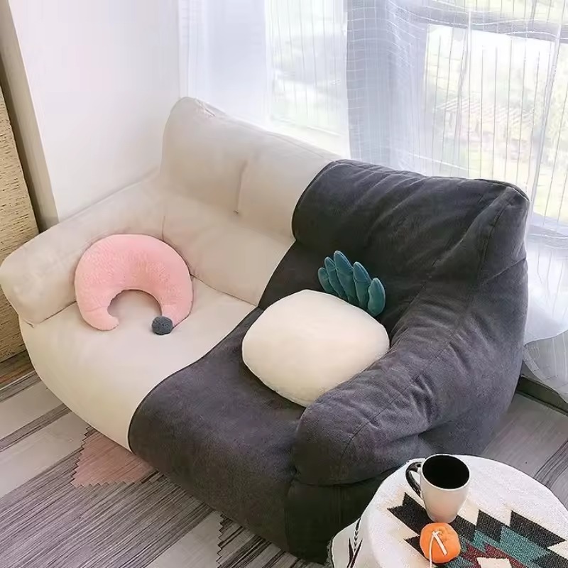 Lazy Bean Bag Sofas Giant Comfortable Beanbag Sofa Double Cute Fluffy Living Room Couches Large Modern Bedroom Tatami Couch