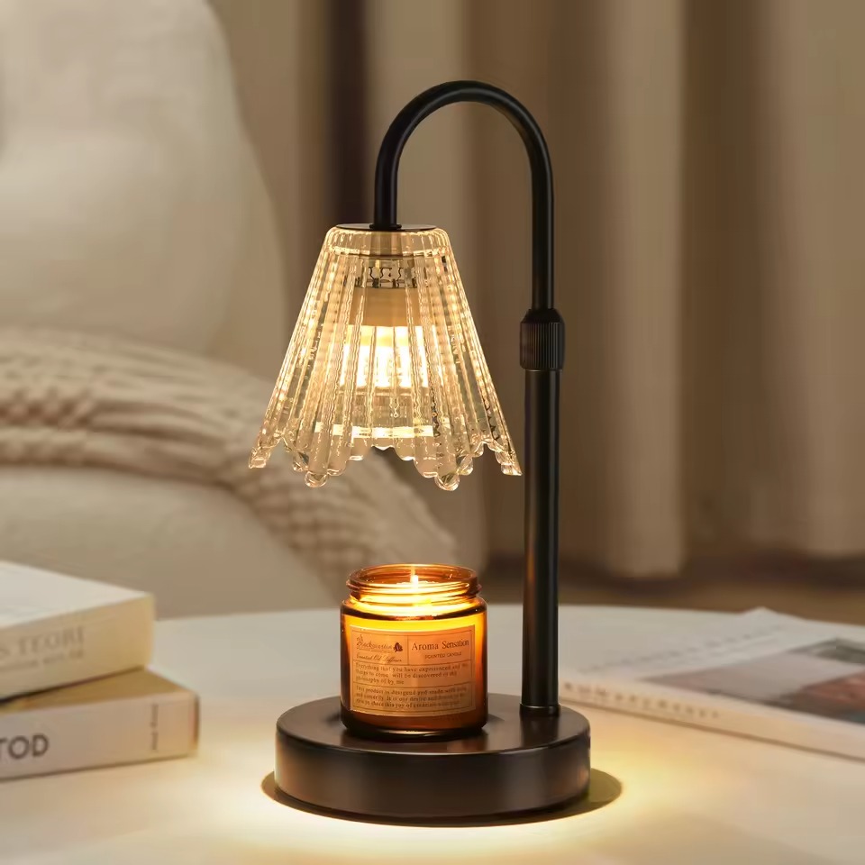 Retro Candle Heating Lamp - Smart Dimming Timer Aromatherapy Wax Heater, Safe and Energy-Saving Wax Melting Lamp