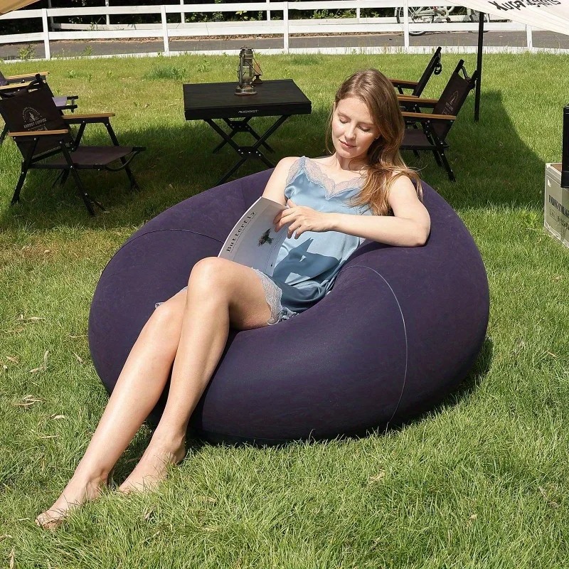 Popular inflatable lazy sofa spherical sofa foldable pvc single inflatable bean bag sofa chair spot