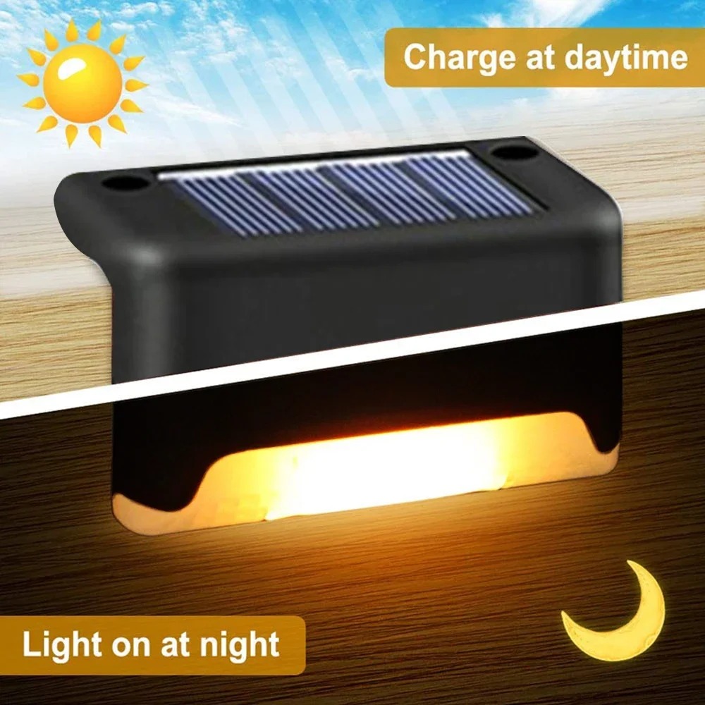 1~20PCS Solar Deck Light Outdoor IP65 Waterproof Solar Power Garden Lamps for Railing Stairs Step Fence Yard Patio Pathway