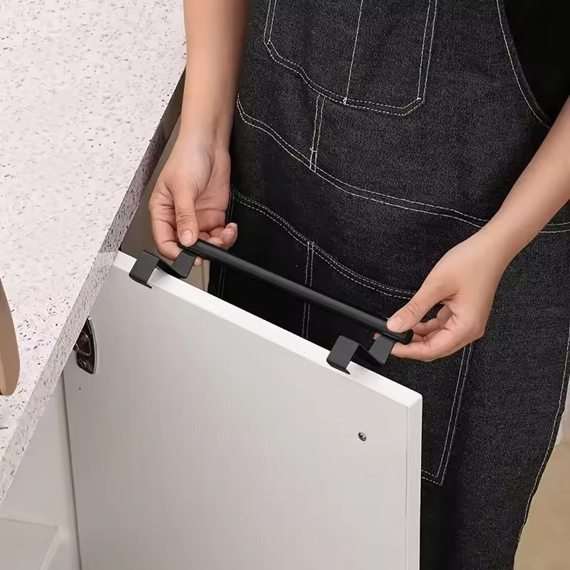 Towel Rod Over Cabinet Towel Rack Storage Organizer Bathroom Door Hanging Towel Rack Kitchen Cabinet Punch-free Rag Hanger