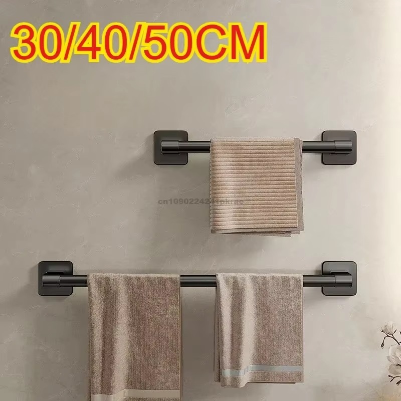6pcsBathroom Towel Rack Towel Holder Self-adhesive Bathroom Towel Rack Hooks Bathroom Shelf Without Drilling Towelrack Bathroom