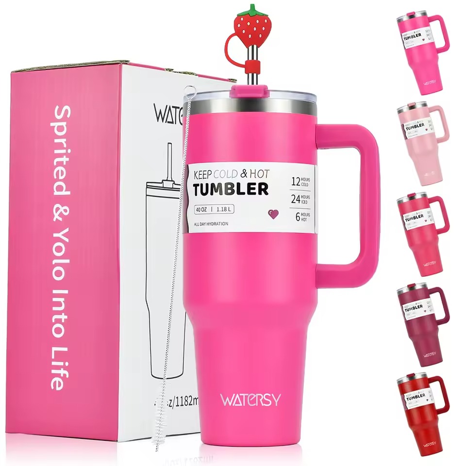 30oz/40OZ Stainless Steel Tumbler Large Capacity Thermal Bottle Double Vacuum Flasks Keep Cold Thermos Cup